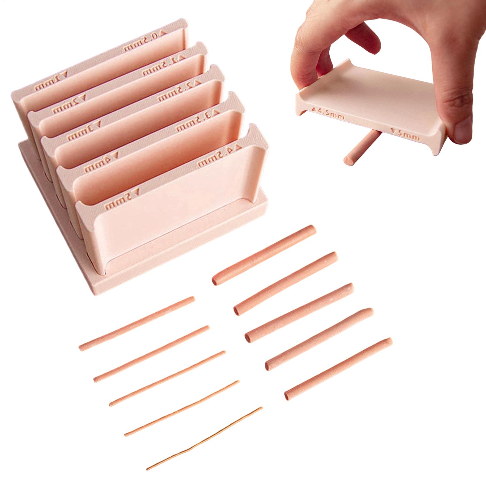3D Printing Material - เครื่องรีดดินเหนียวแบบวงกลม ควบคุมได้อย่างแม่นยำ 5 ขนาด ชุดรีดดินเหนียวสำหรับทำเครื่องประดับ ตกแต่ง