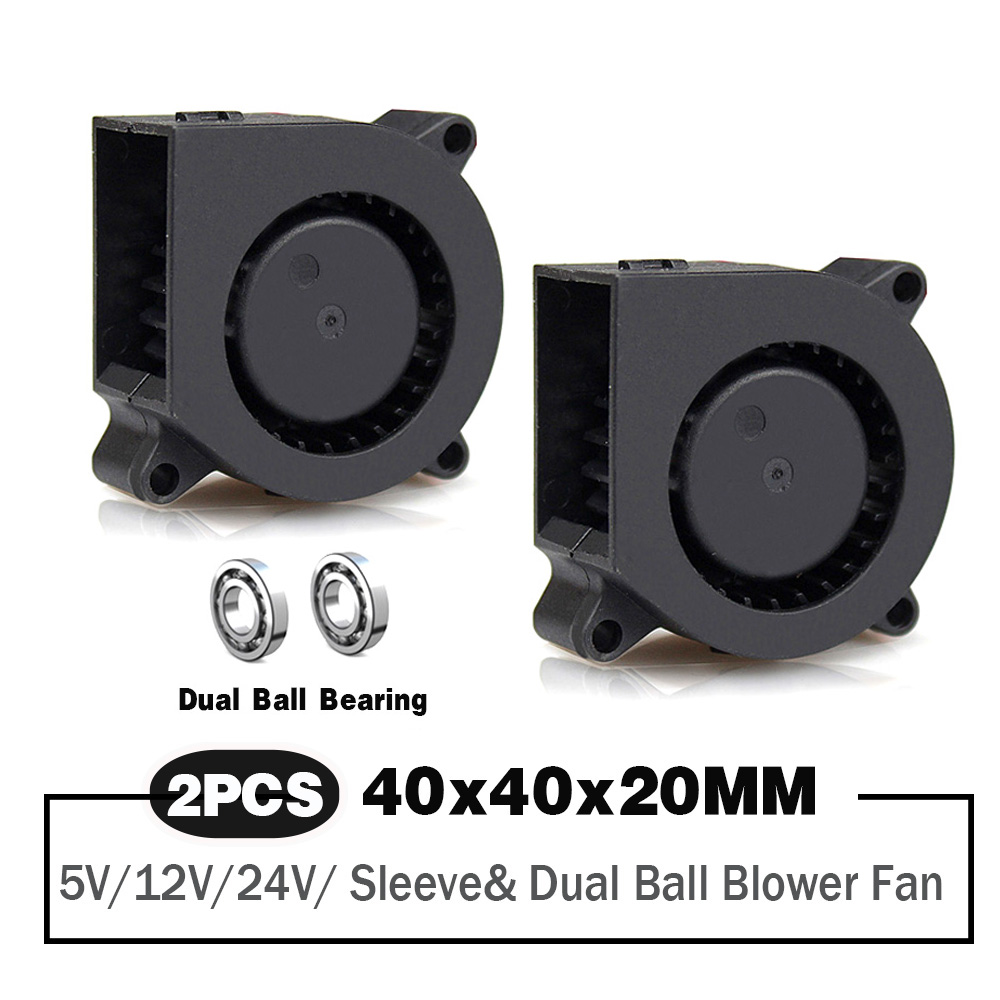 Cooling Fan 40Mm 3D - 2ชิ้น40มม.พัดลม4020 40X40X20มม.พัดลมระบายความร้อน3Dเครื่องพิมพ์Cooling Coolerพัดลม5V 12V 24V DC