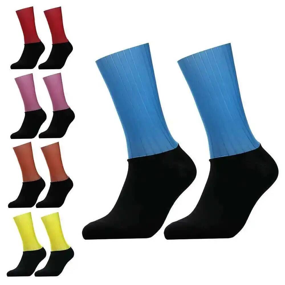 Silicone Sock Hotend - ถุงเท้าจักรยานกันลื่นซิลิโคนรุ่นใหม่ Pro Team Aero สำหรับผู้ชาย ถุงเท้ากีฬา