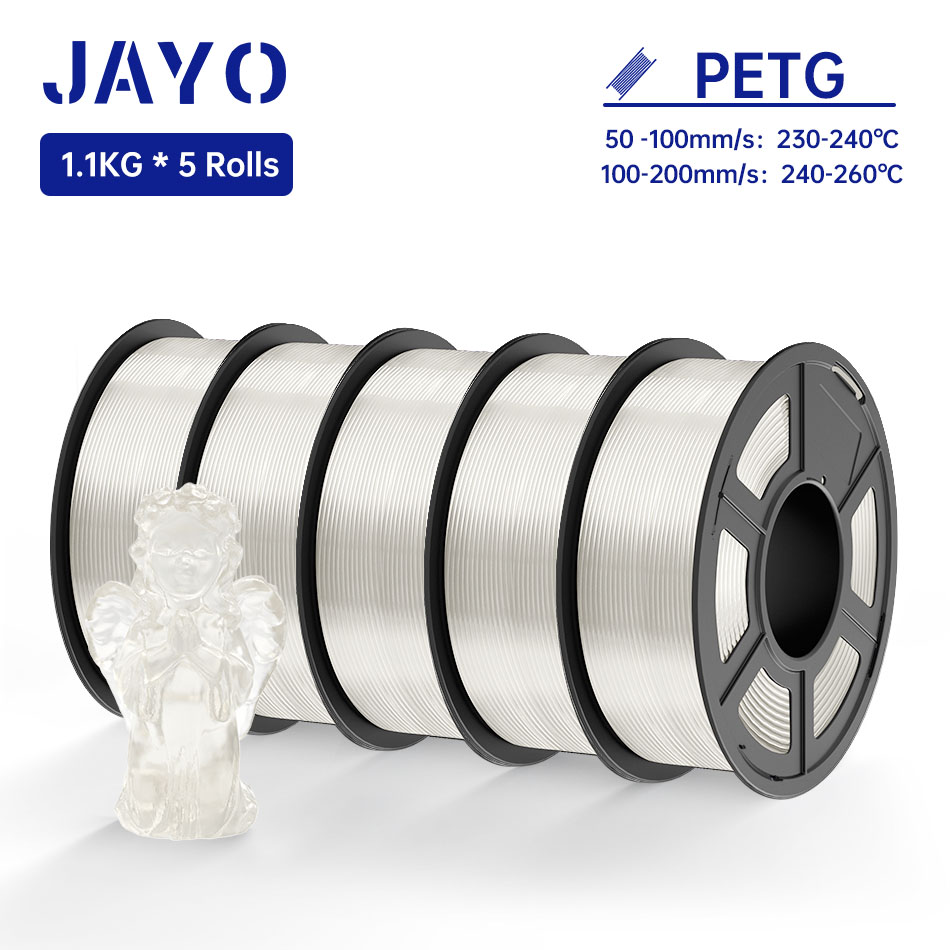 3D Printing Fdm - JAYO PETG/ผ้าไหม/PLA PLUS/ABS/PLA Filament 3D เครื่องพิมพ์1.75มม.5ม้วน/ชุดสำหรับ