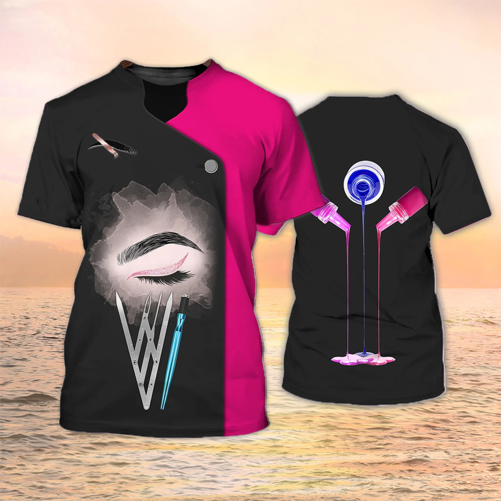 3D Printing Maket - Make Up Artistเสื้อยืดเครื่องสําอางค์ 3Dพิมพ์Streetwearผู้ชายผู้หญิงสบายๆแฟชั่นขนาดใหญ่Tเสื้อTees Topsชุดเสื้อผ้า