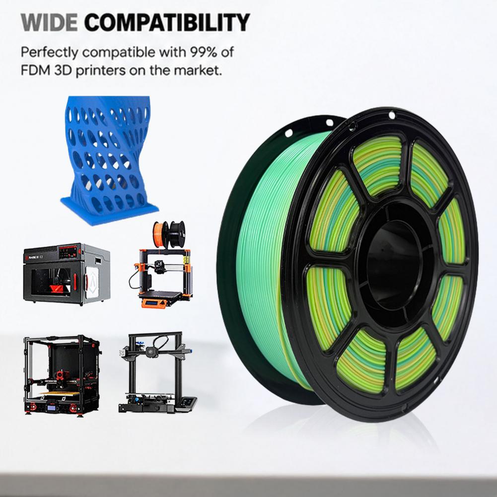 3D Printing Fdm - เส้นใยพลาสติก PLA ขนาด 1.75 มม. สีรุ้งไล่เฉดสี