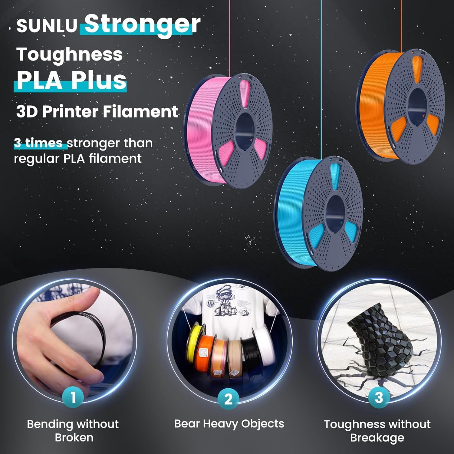 SUNLU Pla Plus 3D Filament 1.7 - 3D Printing Fdm บทวิจารณ์และราคา