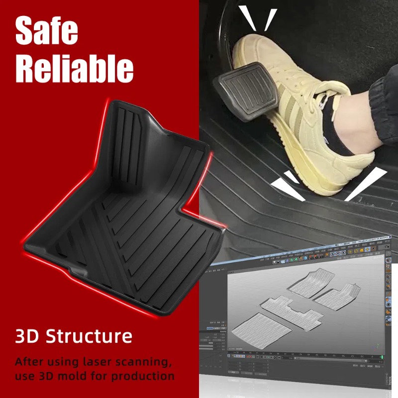 แผ่นรองท้ายรถแบบกันน้ำ 3 มิติ  - 3D Printing Tpe บทวิจารณ์และราคา