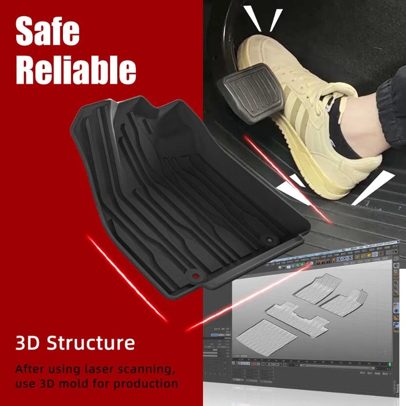 แผ่นรองท้ายรถแบบกันน้ำ 3 มิติ  - 3D Printing Tpe บทวิจารณ์และราคา