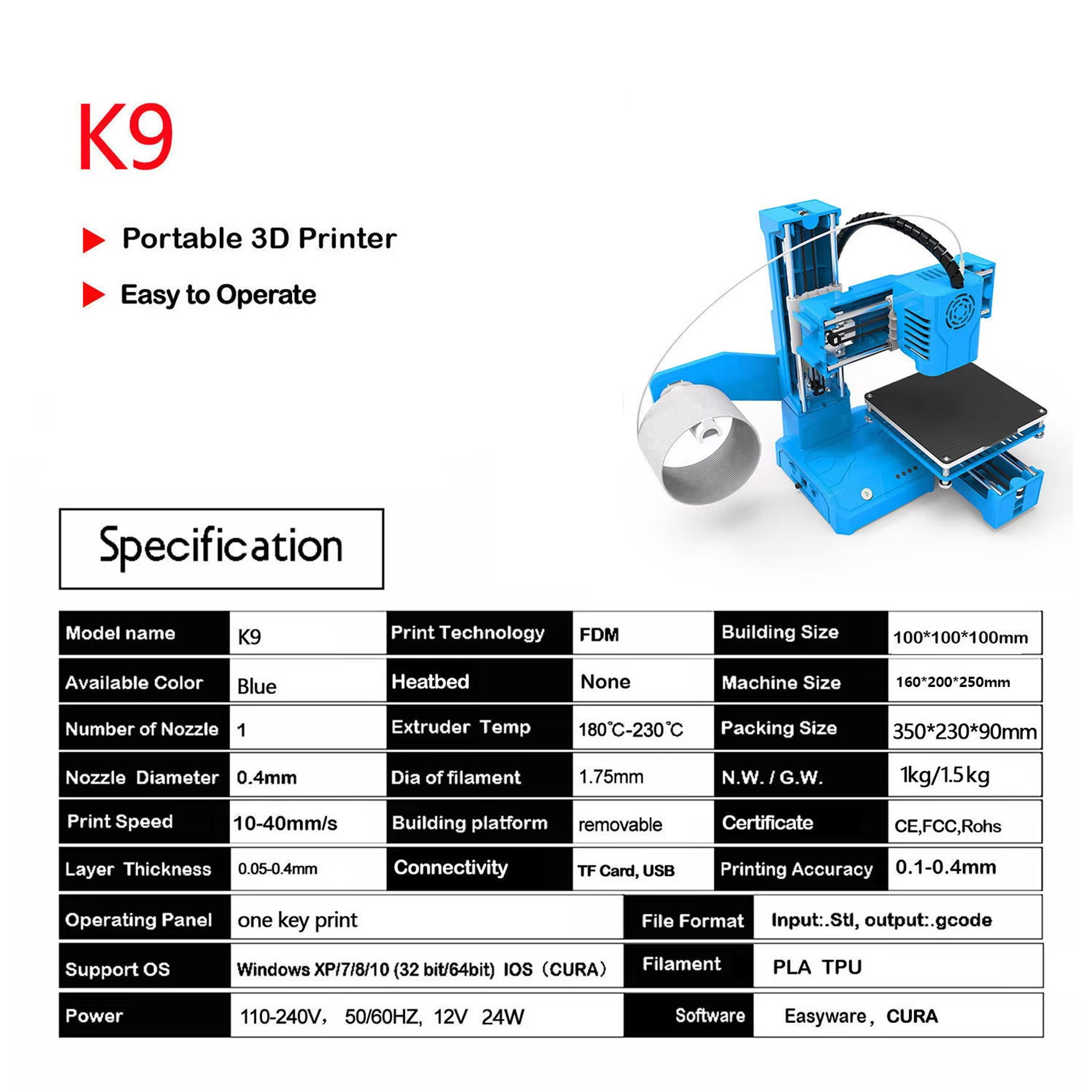 เครื่องพิมพ์ 3 มิติแบบพกพา New - 3D Printing Software บทวิจารณ์และราคา