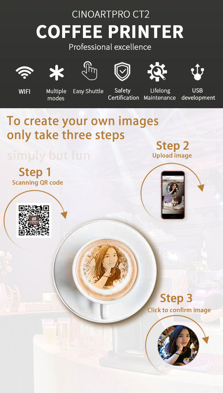 CINOART 3d Latte Artกาแฟเครื่อ - 3D Printing In Food บทวิจารณ์และราคา