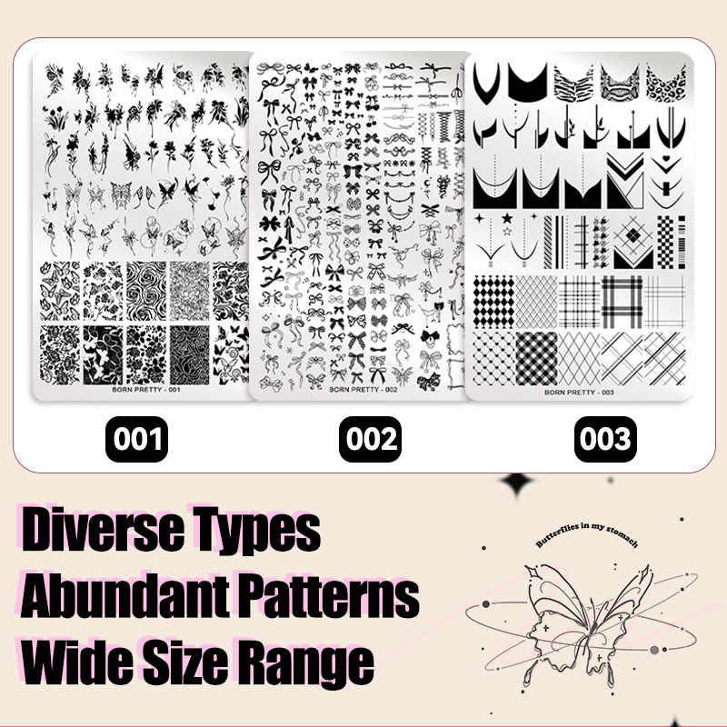 แผ่นปั๊มลายเล็บ BORN PRETTY ลา - 3D Printing Template บทวิจารณ์และราคา