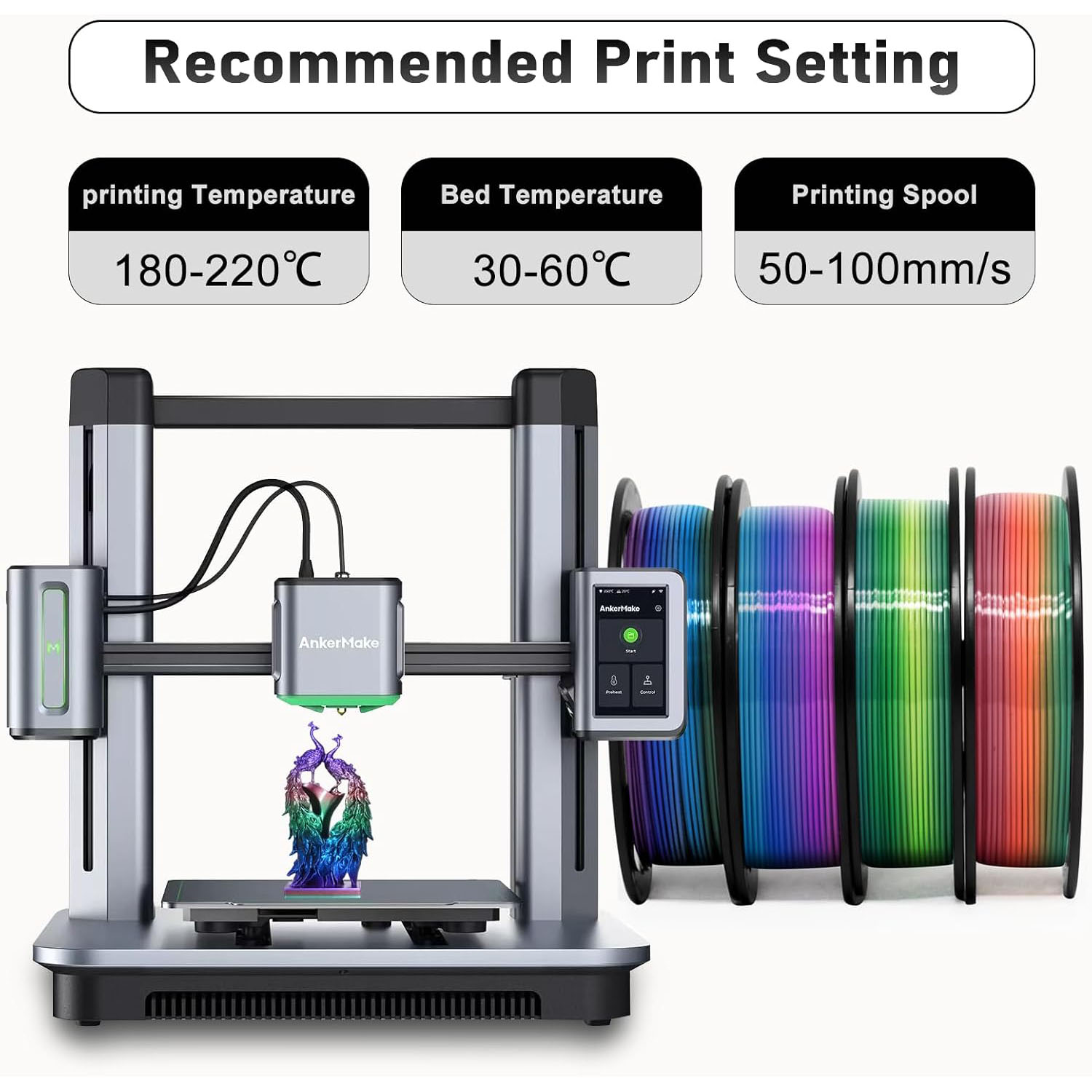 เส้นพลาสติก PLA สีรุ้งหลากสี เ - 3D Printing Fdm บทวิจารณ์และราคา