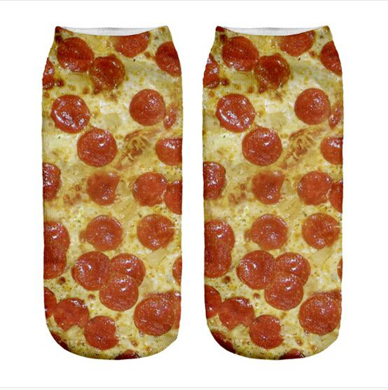 Women 3D Print Funny Pizza Soc - 3D Printing In Food บทวิจารณ์และราคา