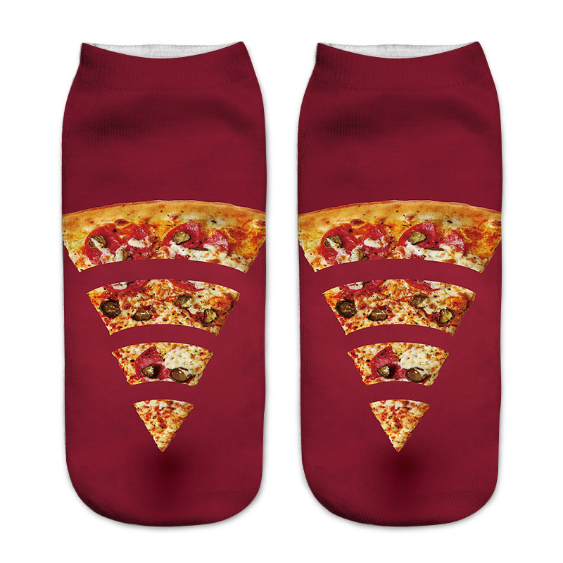 Women 3D Print Funny Pizza Soc - 3D Printing In Food บทวิจารณ์และราคา