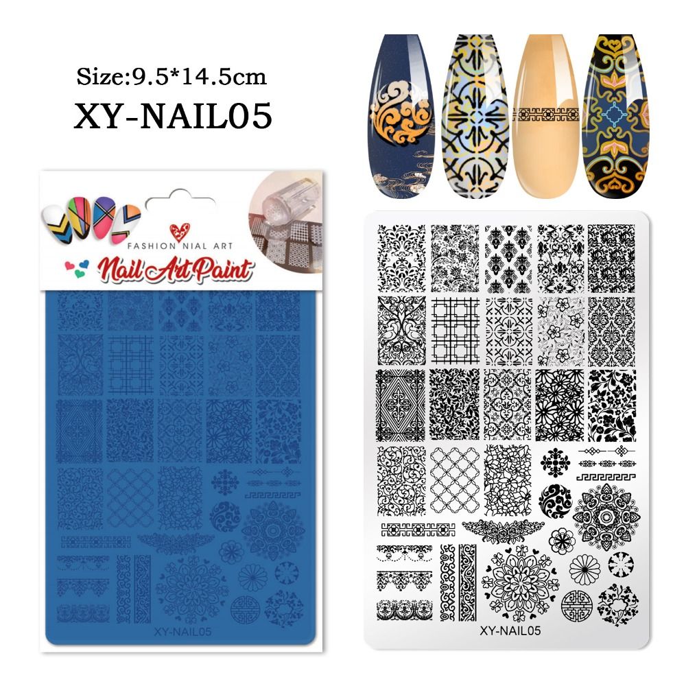 แผ่นพิมพ์ลายเล็บสแตนเลสแบบใหม่ - 3D Printing Template บทวิจารณ์และราคา