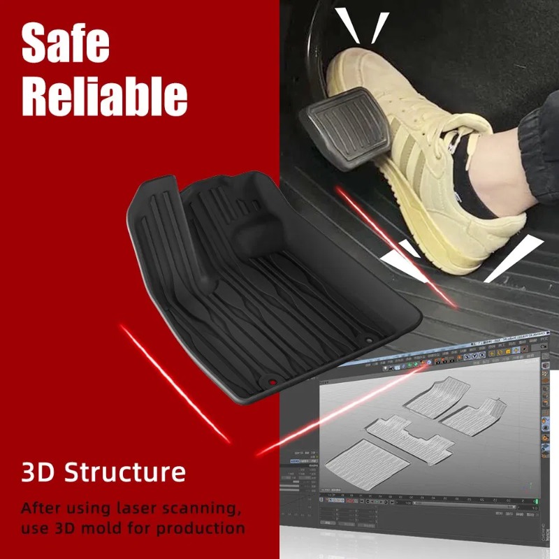 แผ่นรองท้ายรถแบบกันน้ำ 3 มิติ  - 3D Printing Tpe บทวิจารณ์และราคา