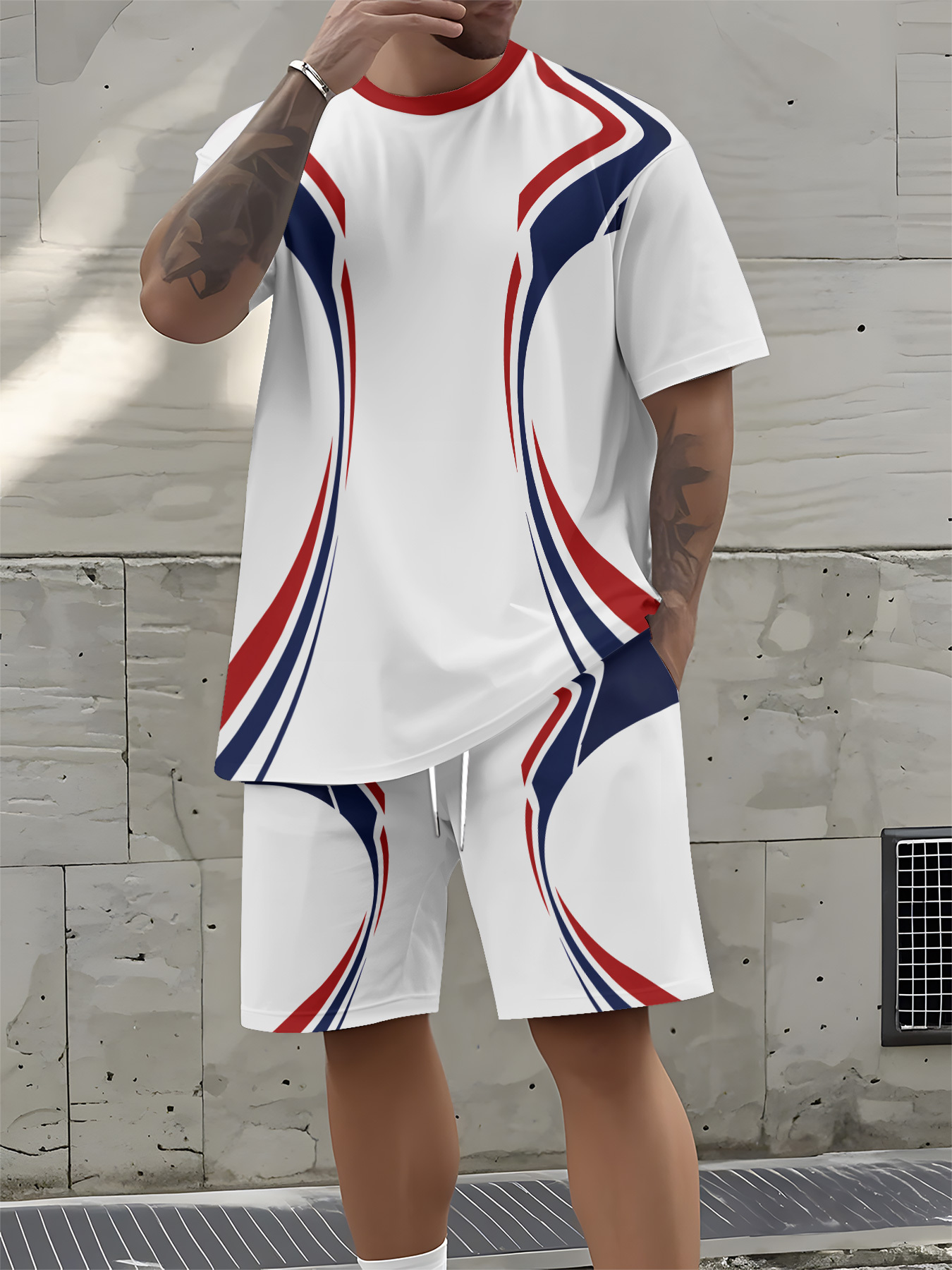 ชุดเซ็ตเสื้อแขนสั้นผู้ชายลายทา - 3D Printing Design Free บทวิจารณ์และราคา